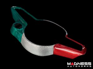 Alfa Romeo Stelvio Steering Wheel Trim - Carbon Fiber - Italian Theme - Center Trim Piece - Feroce Carbon - '20+ Alfa Romeo Stelvio Steering Wheel Trim - Carbon Fiber - Italian Theme - Center Trim Piece - Feroce Carbon - '20+